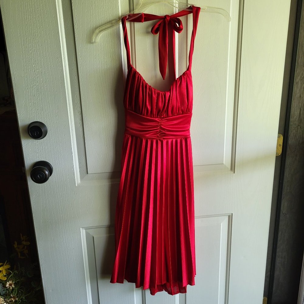Formal Halter Dress Red